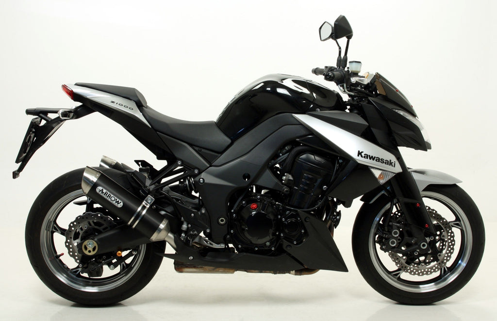 Arrow Thunder Approved Aluminium "Dark" Slip Ons (Right and Left) - Kawasaki Z1000