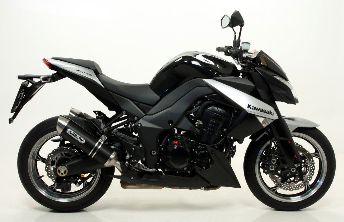 Arrow Thunder Approved Aluminium "Dark" Slip Ons (Right and Left) - Kawasaki Z1000