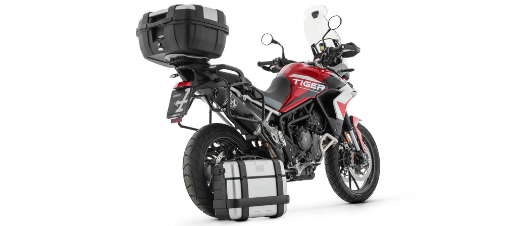 Arrow Veloce Aluminium "Dark" Slip On for Sidebags - Triumph Tiger 900/Tiger 900 GT