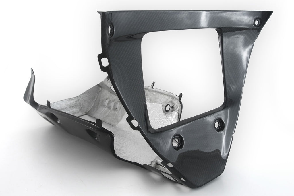 Fullsix Carbon Belly Pan - with OEM Exhaust or Slip-on - Yamaha YZF-R1/R1M