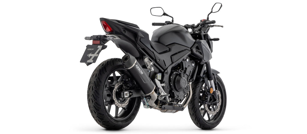 Arrow Indy Race EVO Aluminium "Dark" Slip On with Carbon End Cap - Honda NX500/CB500F ABS