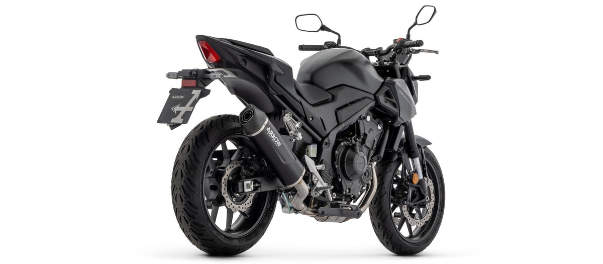 Arrow Indy Race EVO Aluminium "Dark" Slip On with Carbon End Cap - Honda NX500/CB500F ABS