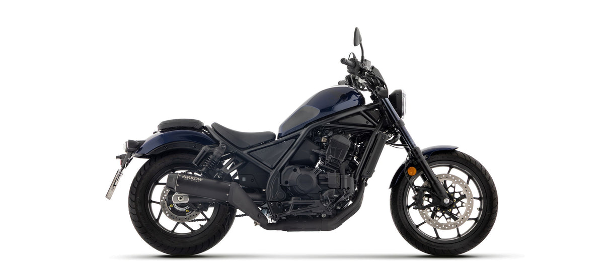 Arrow Rebel Slip On with Carbon Fiber End Cap - Honda Rebel 1100/CMX1100 Rebel 1100T