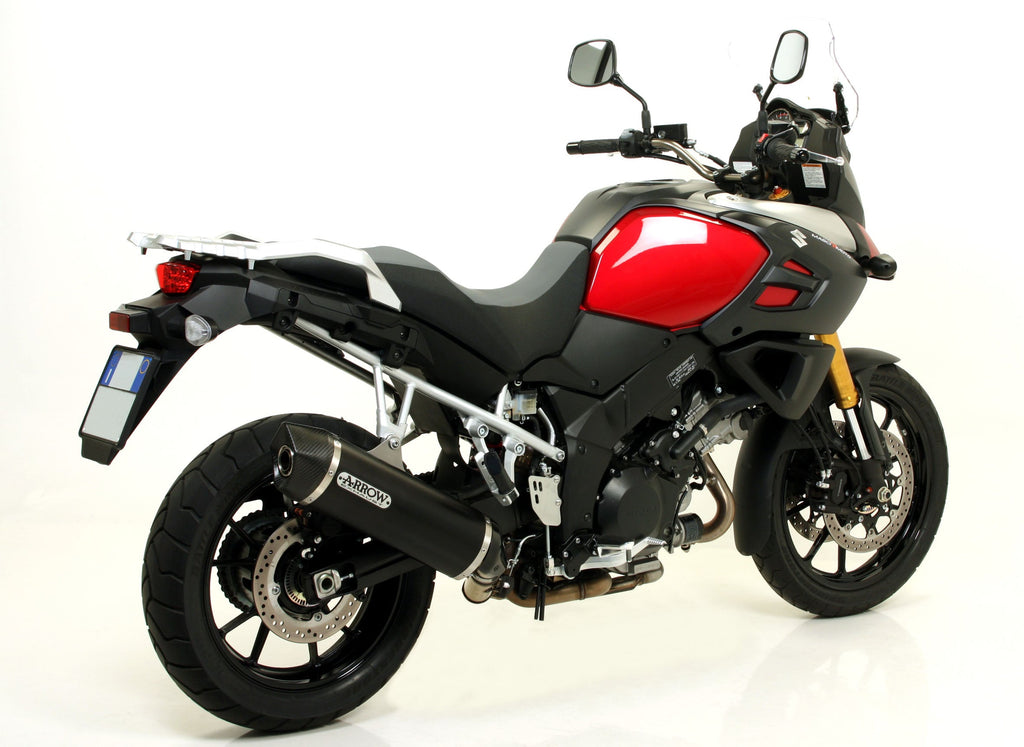 Arrow Maxi Race-Tech Aluminium "Dark" Slip On with Carbon End Cap - Suzuki V-strom 1000/DL1050 V-Strom 1050
