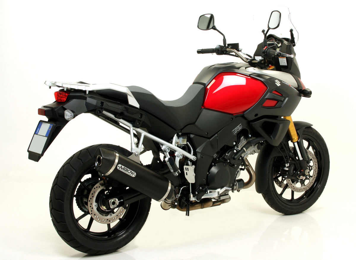 Arrow Maxi Race-Tech Aluminium "Dark" Slip On with Carbon End Cap - Suzuki V-strom 1000/DL1050 V-Strom 1050