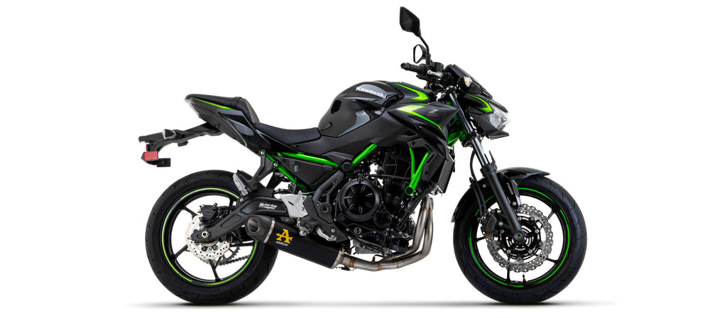 Arrow Indy Race Aluminium "Dark" Full System with Carbon End Cap - Kawasaki Z650/EX650 Ninja 650
