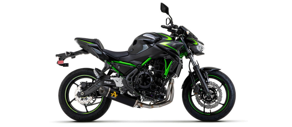 Arrow Indy Race Aluminium "Dark" Full System with Carbon End Cap - Kawasaki Z650/EX650 Ninja 650