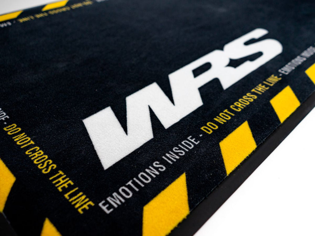 WRS Original WRS Rectangular Motorcycle Carpet With Logo And Yellow Line