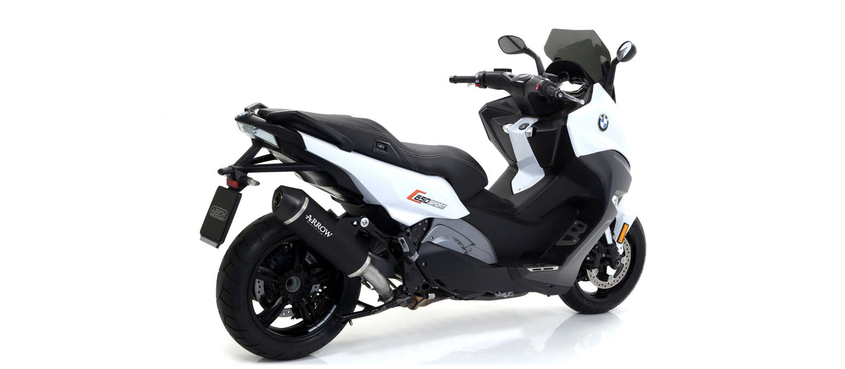 Arrow Race-Tech Aluminium "Dark" Slip On with Carbon End Cap - BMW C650 Sport
