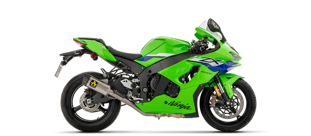 Arrow Half System Racing - Indy Race Titanium Slip On + Titanium Link Pipe - Kawasaki ZX1000 Ninja ZX-10R/ZX1000 Ninja ZX-10RR