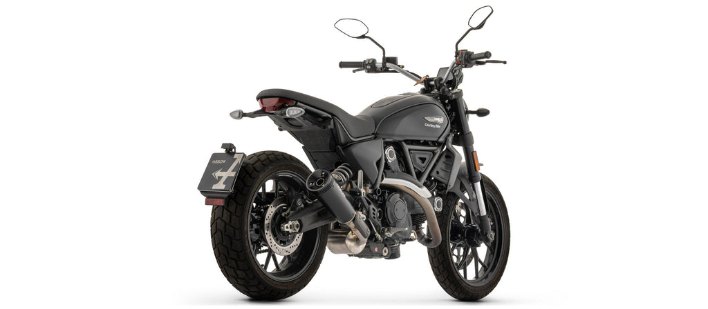 Arrow Rebel Slip On with Aluminium "Dark" End Cap - Ducati Scrambler 1100/Scrambler Icon