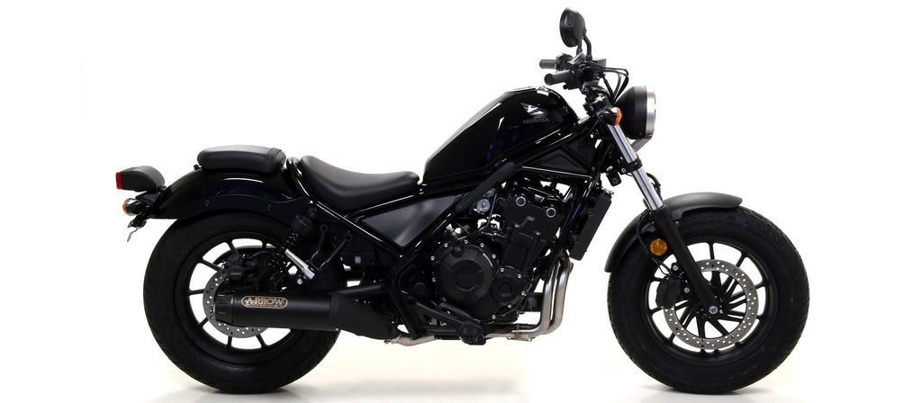 Arrow Rebel Slip On with Carbon Fiber End Cap - Honda CMX500 Rebel 500/CMX500 Rebel 500 ABS