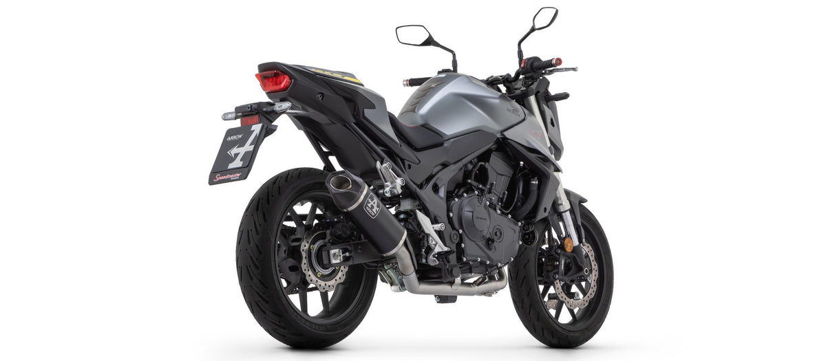 Arrow Indy Race Aluminium "Dark" Slip On with Carbon End Cap - Honda CB750 Hornet