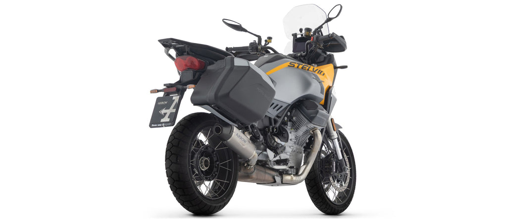 Arrow Indy Race EVO Titanium Slip On with Carbon End Cap - Moto Guzzi Stelvio/V100 Mandello