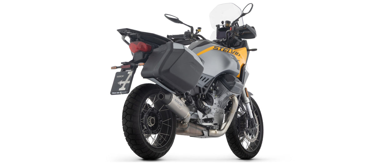 Arrow Indy Race EVO Titanium Slip On with Carbon End Cap - Moto Guzzi Stelvio/V100 Mandello