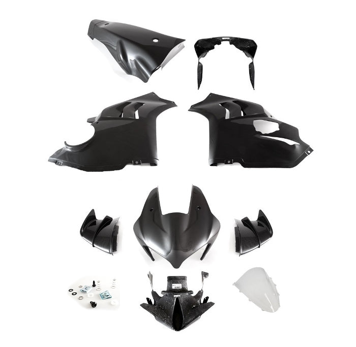 Fullsix Carbon Complete Fairing Kit - V4/R -> Rs - with Fasteners and Windscreen - Ducati Panigale V4