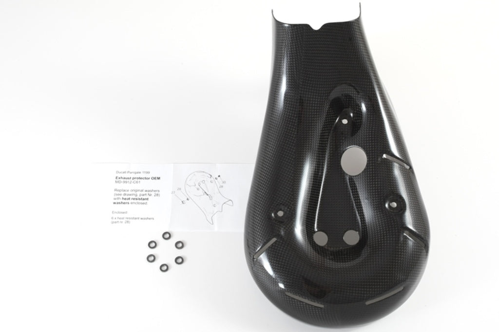 Fullsix Carbon Exhaust Protector - Ducati Panigale R/Panigale V2