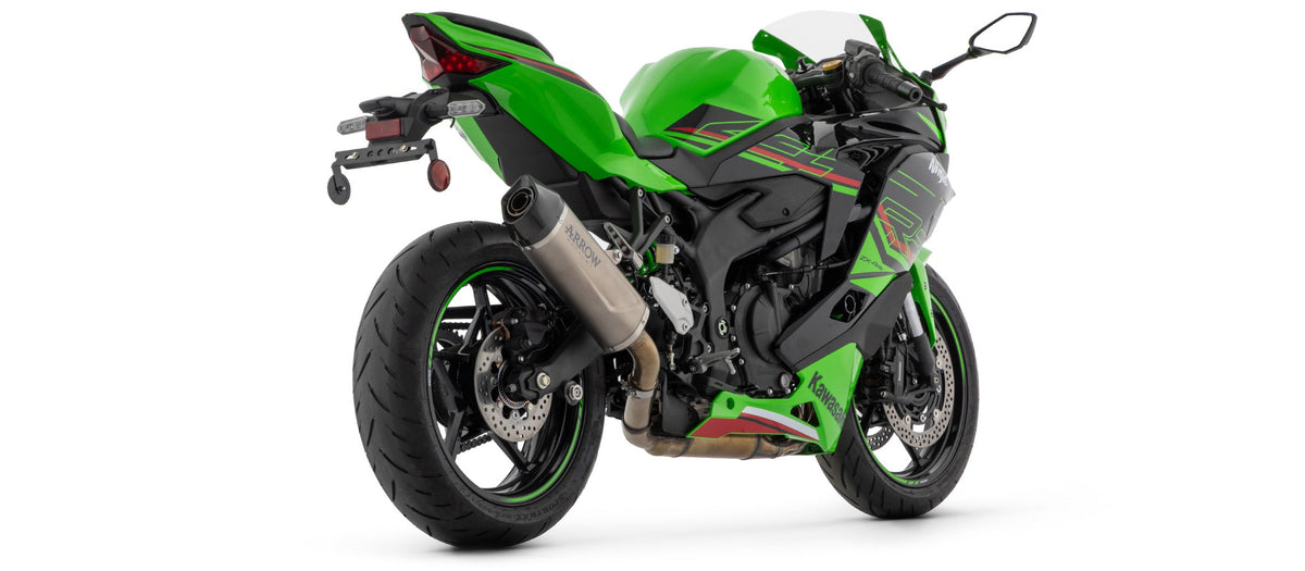 Arrow Indy Race EVO Titanium Slip On with Carbon End Cap - Kawasaki ZX400 Ninja ZX-4R ABS