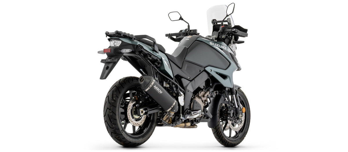 Arrow Explorer Aluminium "Dark" Slip Ons - Suzuki DL1050 V-Strom 1050