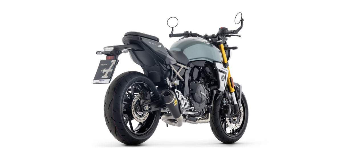 Arrow Works Nichrom "Dark" Racing Full System with Carbon End Cap - Suzuki GSX-8R/GSX-8S