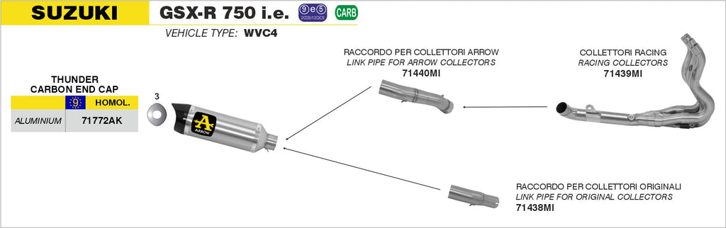 Arrow Racing Headers - Suzuki GSX-R600/GSX-R750