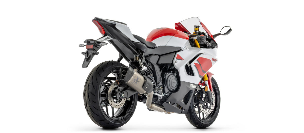 Arrow Homologated Full System with Pista Titanium Slip On - Yamaha YZF-R7