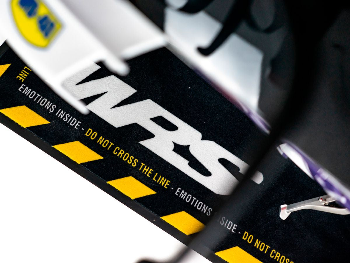 WRS Original WRS Rectangular Motorcycle Carpet With Logo And Yellow Line