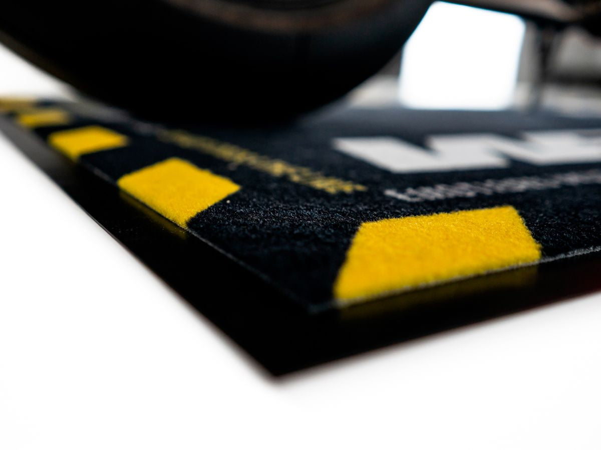 WRS Original WRS Rectangular Motorcycle Carpet With "Caution Strong Emotions" Words